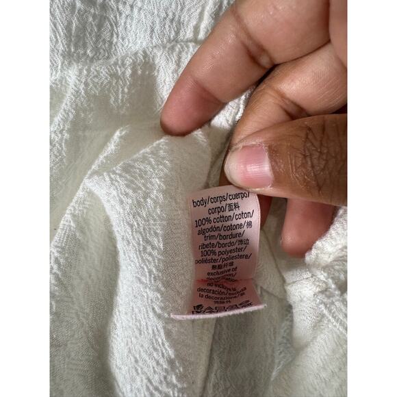 Victoria Secret Romper Women Large White Sheer Lace Trim Summer Vacation REsort - Picture 4 of 7